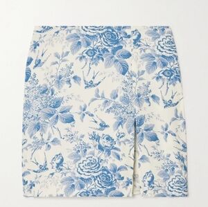 Reformation Blue and White  Mini Skirt